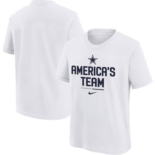 DALLAS COWBOYS KIDS TEAM SLOGAN T-SHIRT - WHITE