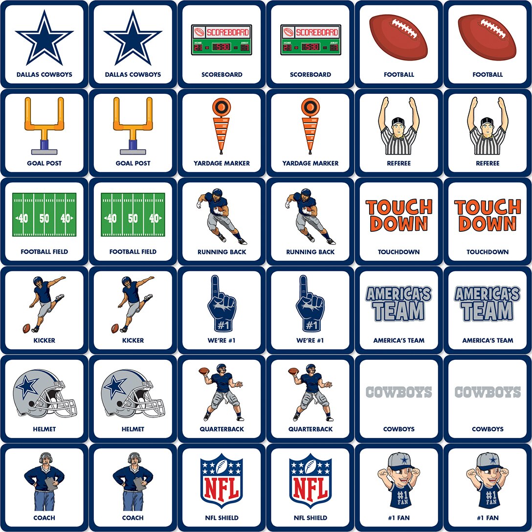 JUEGO DE PAREJAS DE LOS VAQUEROS DE DALLAS