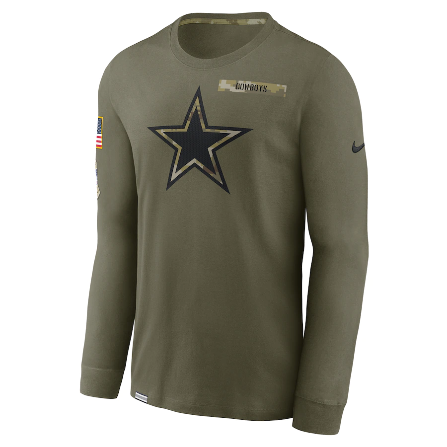 DALLAS COWBOYS MEN'S 2021 SALUTE TO SERVICE THERMAL LONG SLEEVE TEE