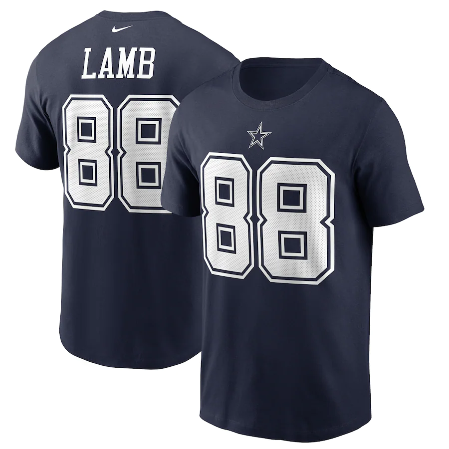 DALLAS COWBOYS MEN'S CEEDEE LAMB NAME NUMBER TEE