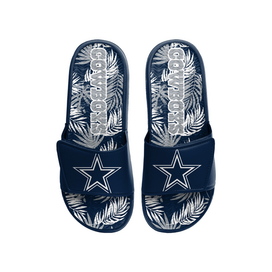 DALLAS COWBOYS MEN'S FLORAL GEL SLIDES