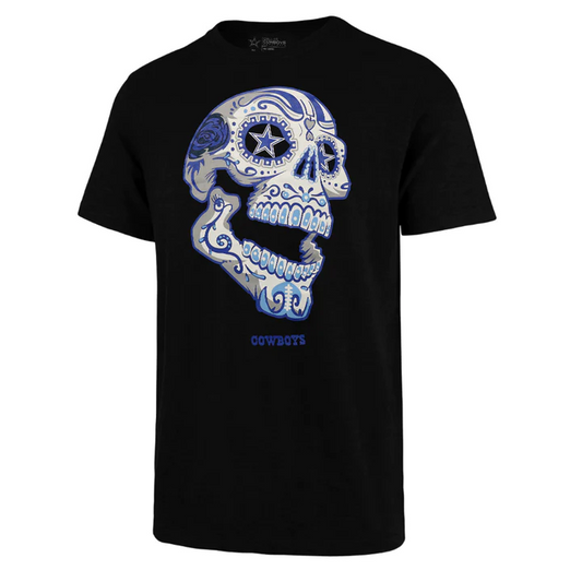 DALLAS COWBOYS MEN'S SUGAR SKULL T-SHIRT - BLACK