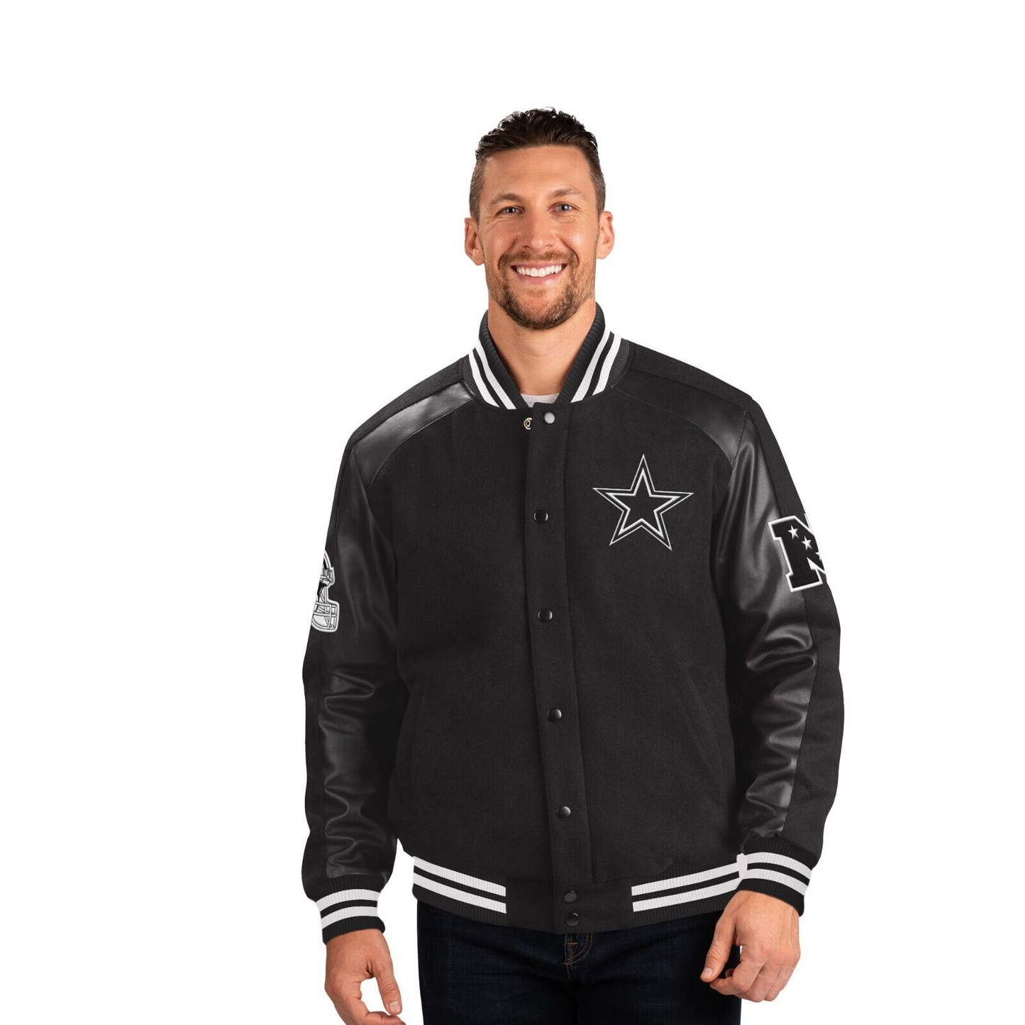 DALLAS COWBOYS MENS QUICK SNAP VARSITY JACKET