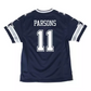 JERSEY DE JUEGO PARA NIÑOS MICAH PARSONS DALLAS COWBOYS-MARINO 