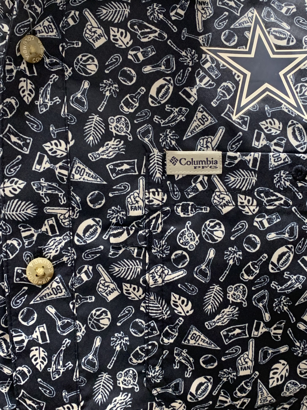 CAMISA CON BOTONES PARA HOMBRE DALLAS COWBOYS SUPER SLACK TIDE 