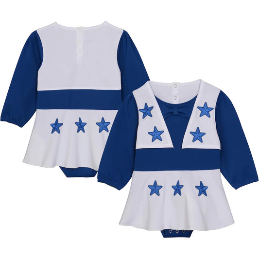 CONJUNTO DE UNIFORME DE PORRISTA PARA NIÑOS DE LOS DALLAS COWBOYS