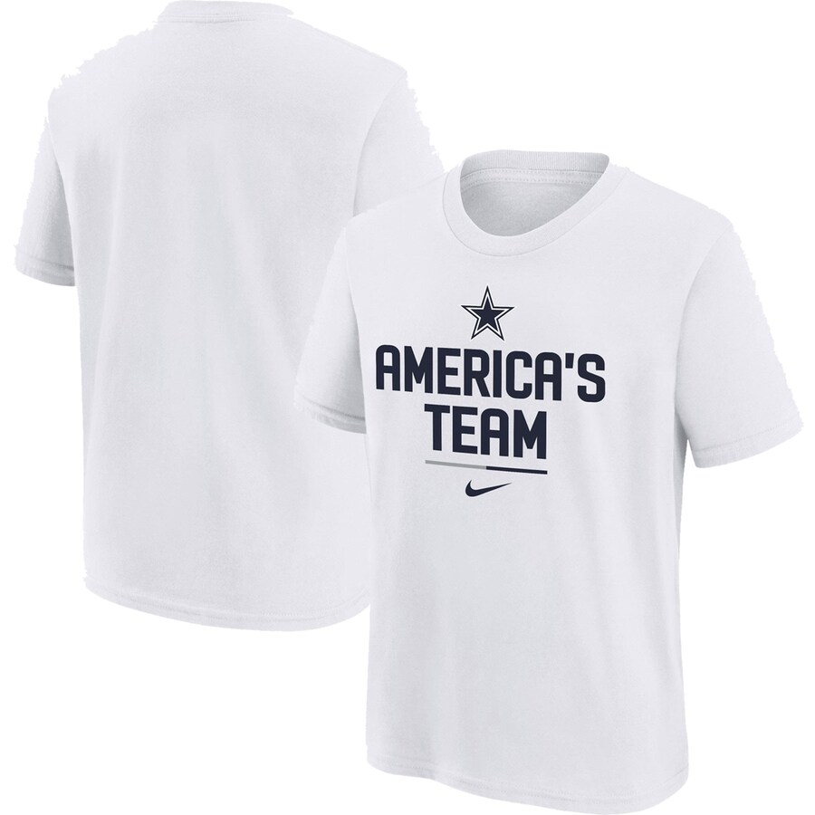 DALLAS COWBOYS TODDLER TEAM SLOGAN T-SHIRT - WHITE