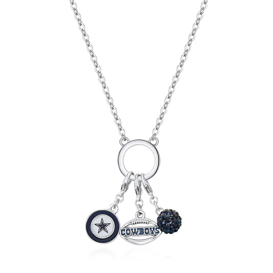 DALLAS COWBOYS TRIPLE CHARM NECKLACE