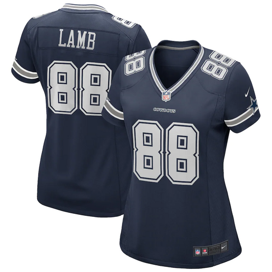 CAMISETA NIKE DALLAS COWBOYS MUJER CEEDEE LAMB GAME - AZUL MARINO