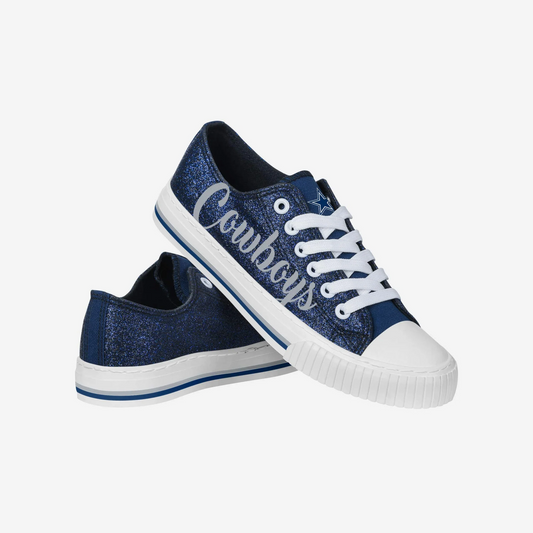 DALLAS COWBOYS WOMEN'S COLOR GLITTER LOW TOP SHOE