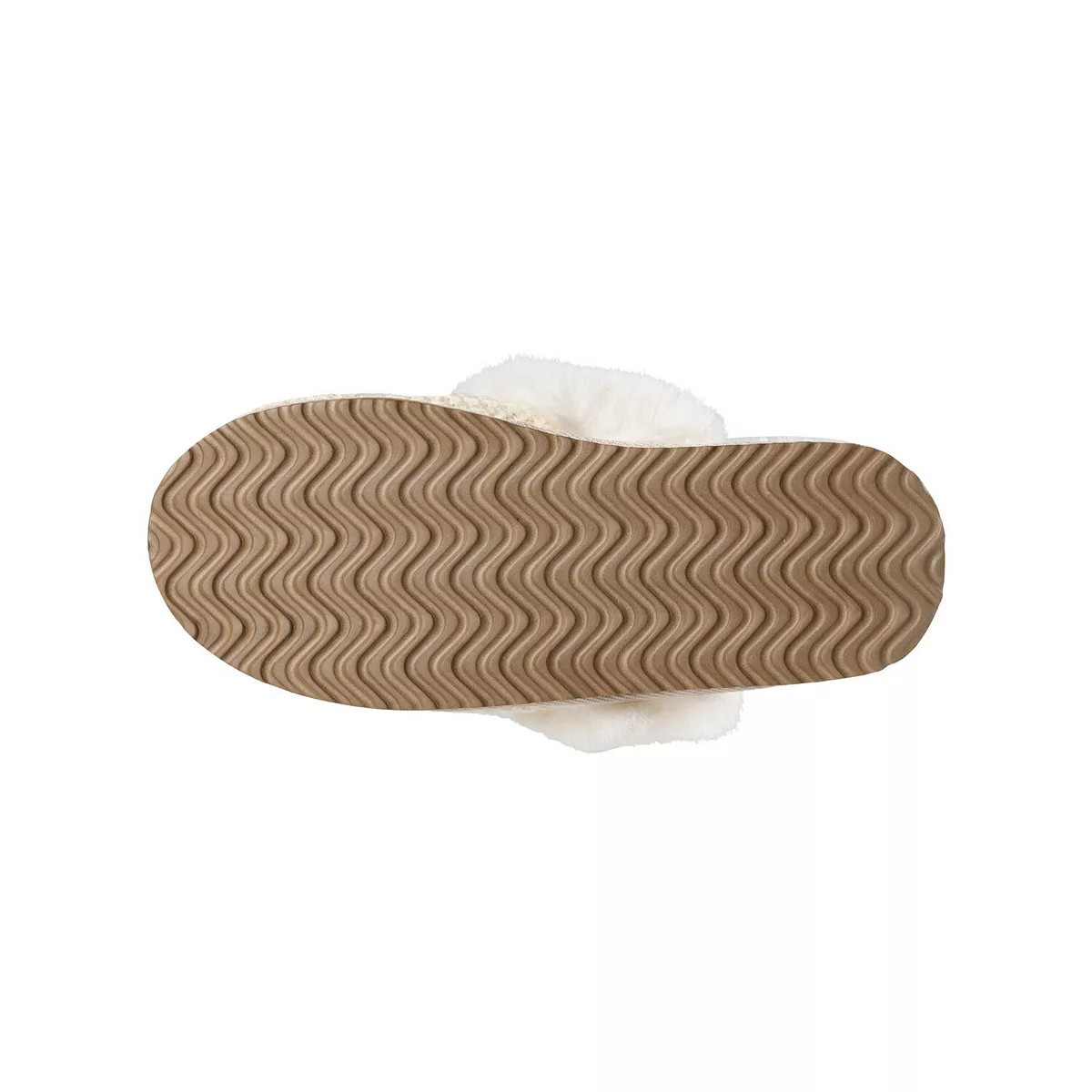 DALLAS COWBOYS WOMEN'S CREAM FAUX FUR SLIPPER