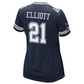 CAMISETA NIKE EZEKIEL ELLIOTT GAME DALLAS COWBOYS MUJER - AZUL MARINO