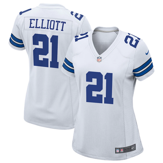 DALLAS COWBOYS EZEKIEL ELLIOTT WOMEN'S GAME NIKE JERSEY - WHITE