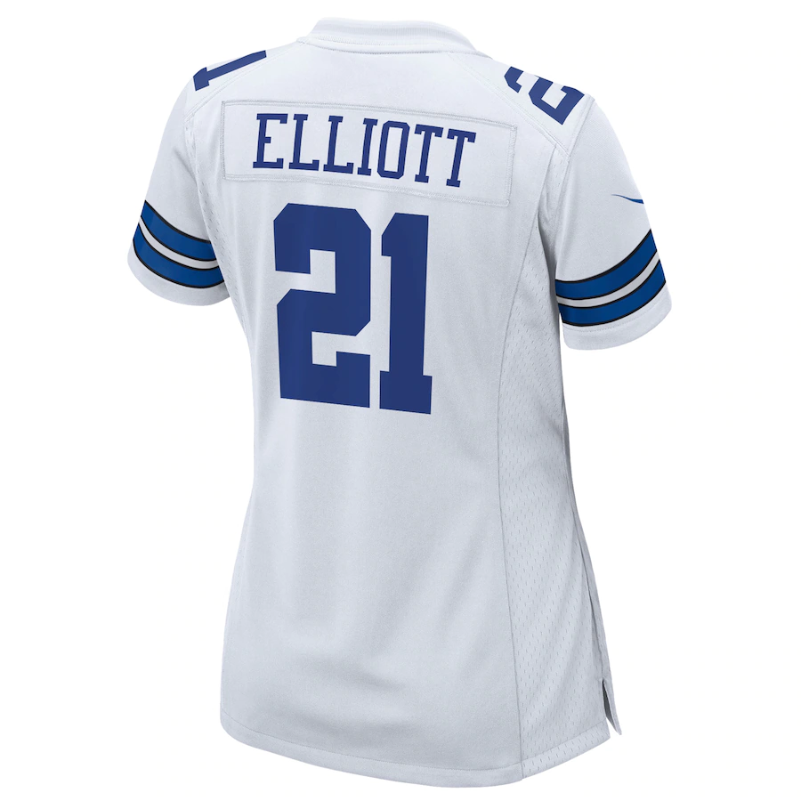 DALLAS COWBOYS EZEKIEL ELLIOTT WOMEN'S GAME NIKE JERSEY - WHITE
