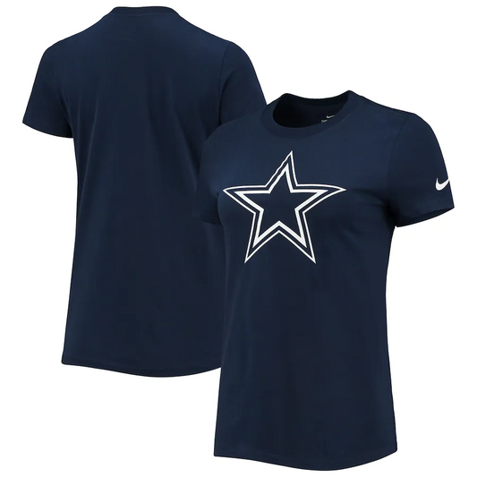 CAMISETA NIKE ESSENTIAL LOGO DALLAS COWBOYS MUJER - AZUL