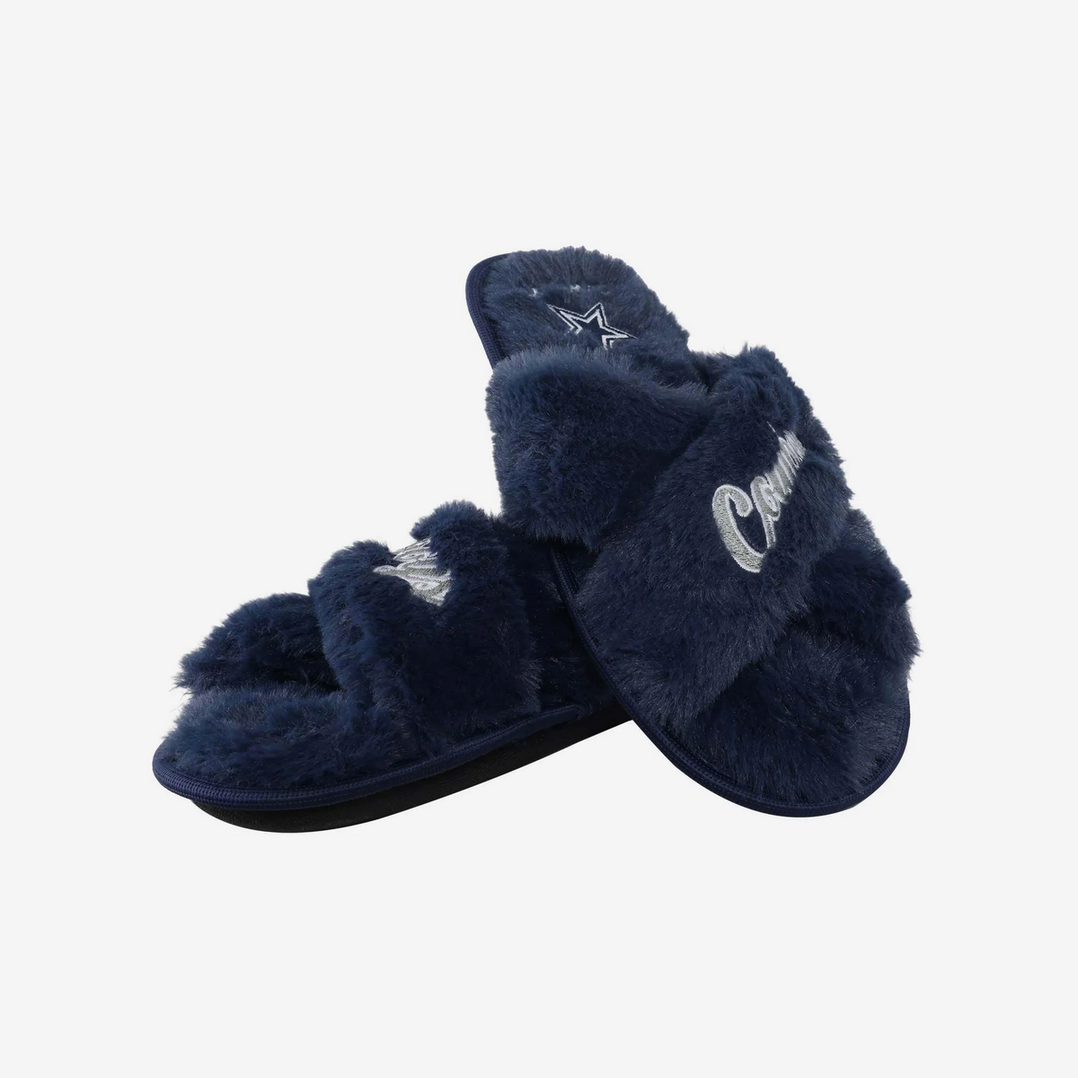 DALLAS COWBOYS WOMEN'S SCRIPT CROSS SLIPPERS