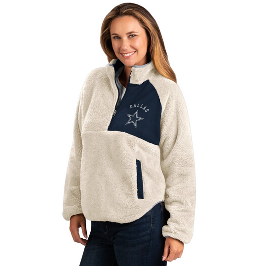 DALLAS COWBOYS WOMEN'S SKYBOX SHERPA PULLOVER