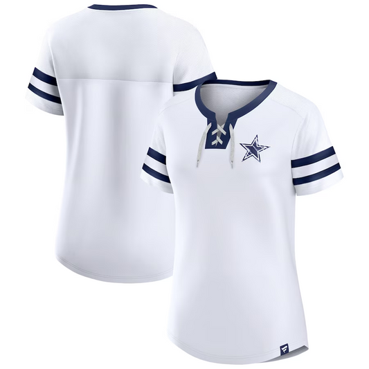 DALLAS COWBOYS WOMEN'S SUNDAY BEST LACE-UP SHIRT