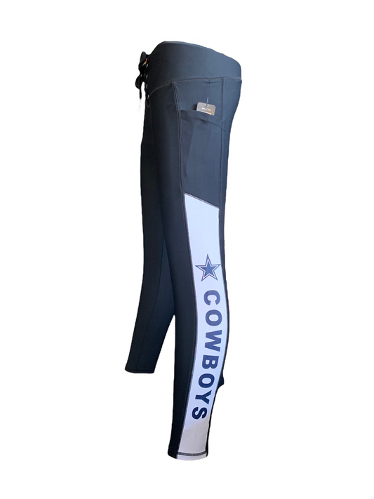 DALLAS COWBOYS WOMEN'S WEAR BY ERIN ANDREWS LEGGINGS - BLACK