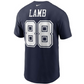 DALLAS COWBOYS YOUTH CEEDEE LAMB NAME AND NUMBER T-SHIRT