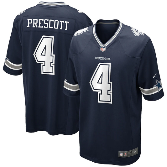 DALLAS COWBOYS YOUTH DAK PRESCOTT GAME NIKE JERSEY - NAVY