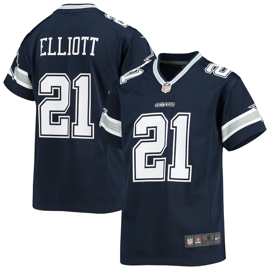 DALLAS COWBOYS JUVENIL EZEKIEL ELLIOTT JUEGO NIKE JERSEY - AZUL MARINO