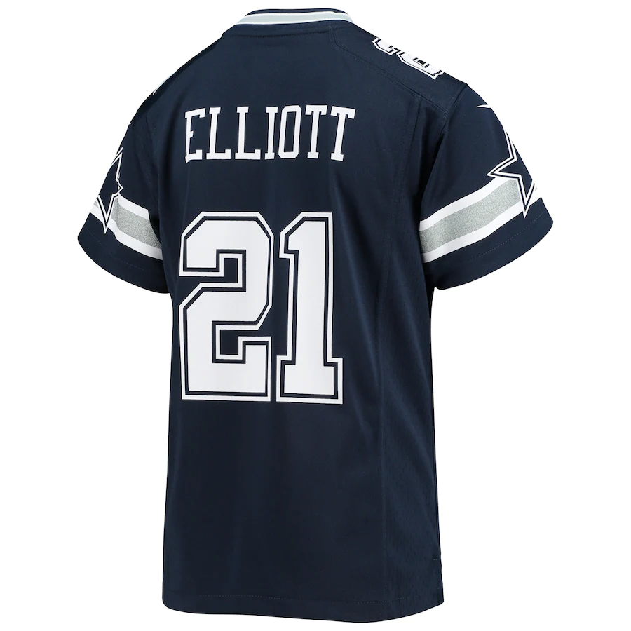 DALLAS COWBOYS JUVENIL EZEKIEL ELLIOTT JUEGO NIKE JERSEY - AZUL MARINO