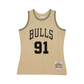 DENNIS RODMAN CHICAGO BULLS MITCHELL &amp; NESS SWINGMAN JERSEY PARA HOMBRE - CAQUI