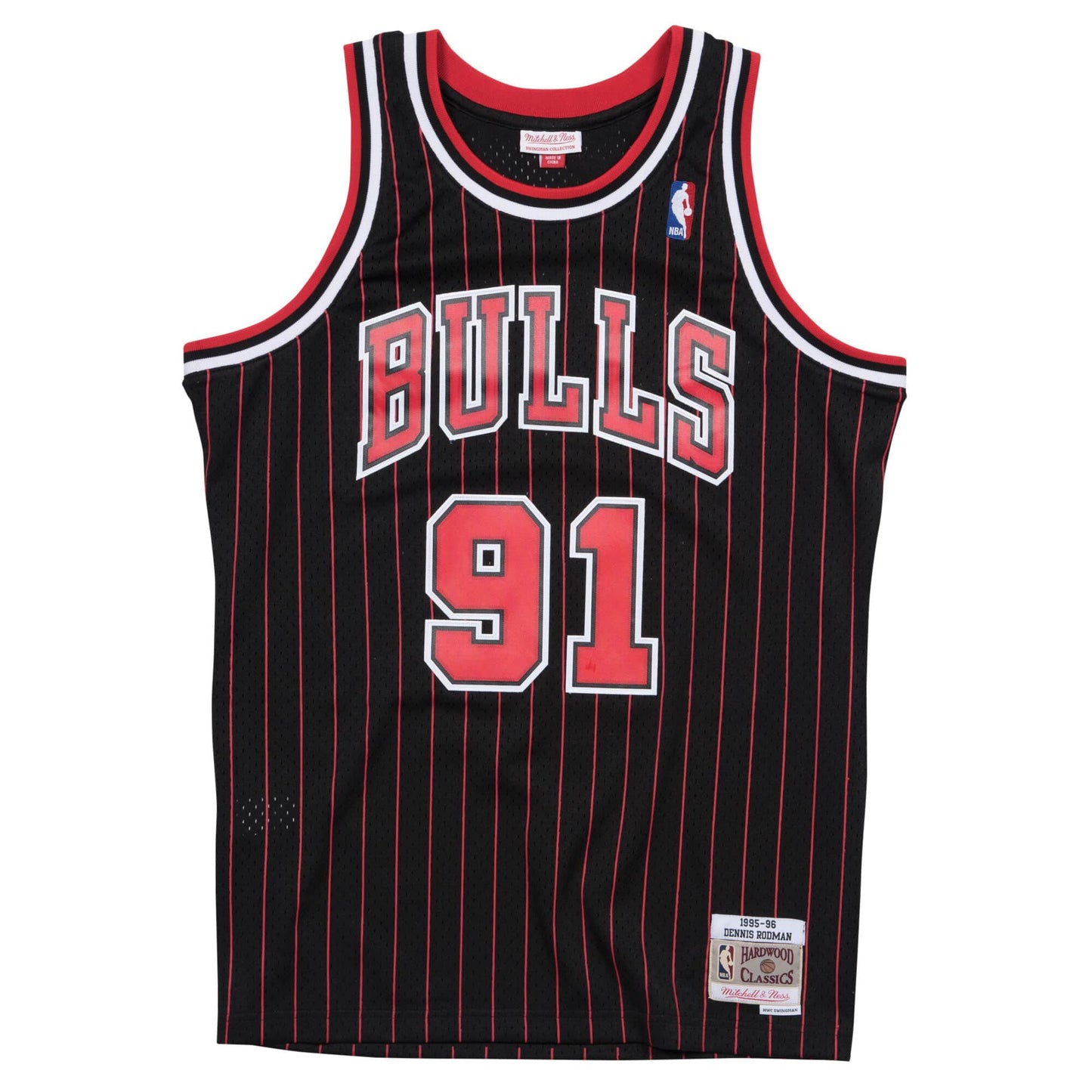 DENNIS RODMAN MEN'S MITCHELL & NESS 95-96' SWINGMAN JERSEY