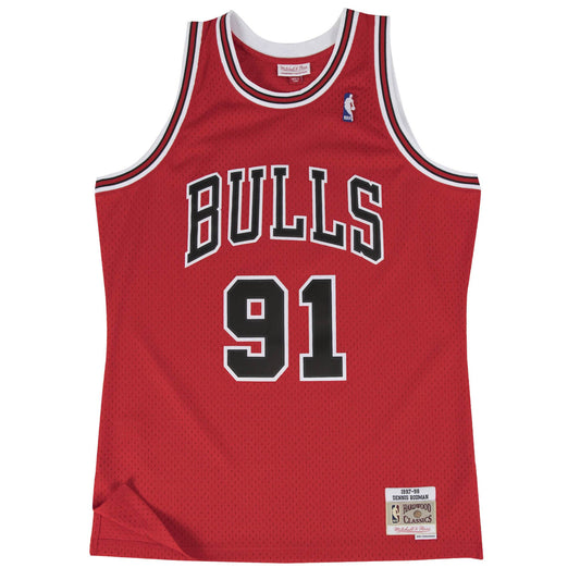 DENNIS RODMAN MEN'S MITCHELL & NESS 97-98' SWINGMAN JERSEY