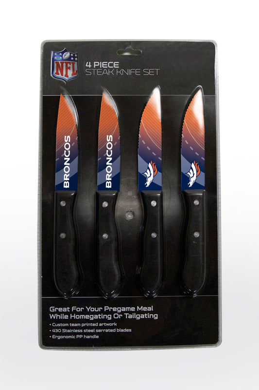 DENVER BRONCOS 4PK KNIFE SET