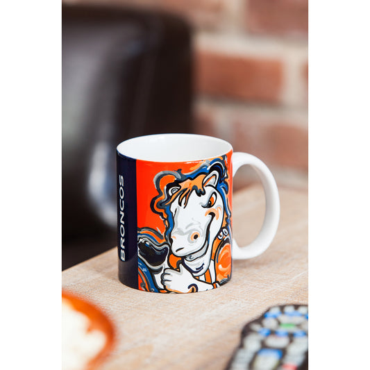 TAZA CON ESTAMPADO JUSTIN DE LOS BRONCOS DE DENVER