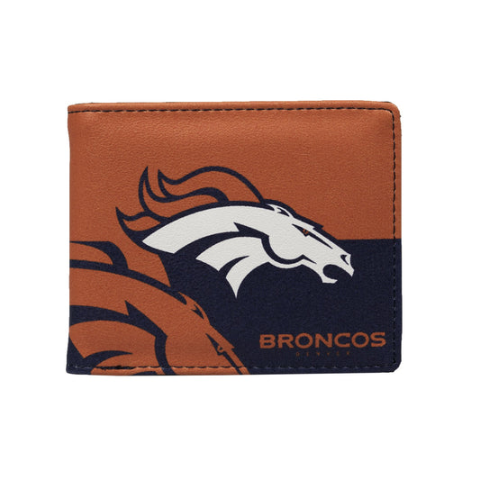 CARTERA DE DOS PLEGABLES CON LOGO DE DENVER BRONCOS