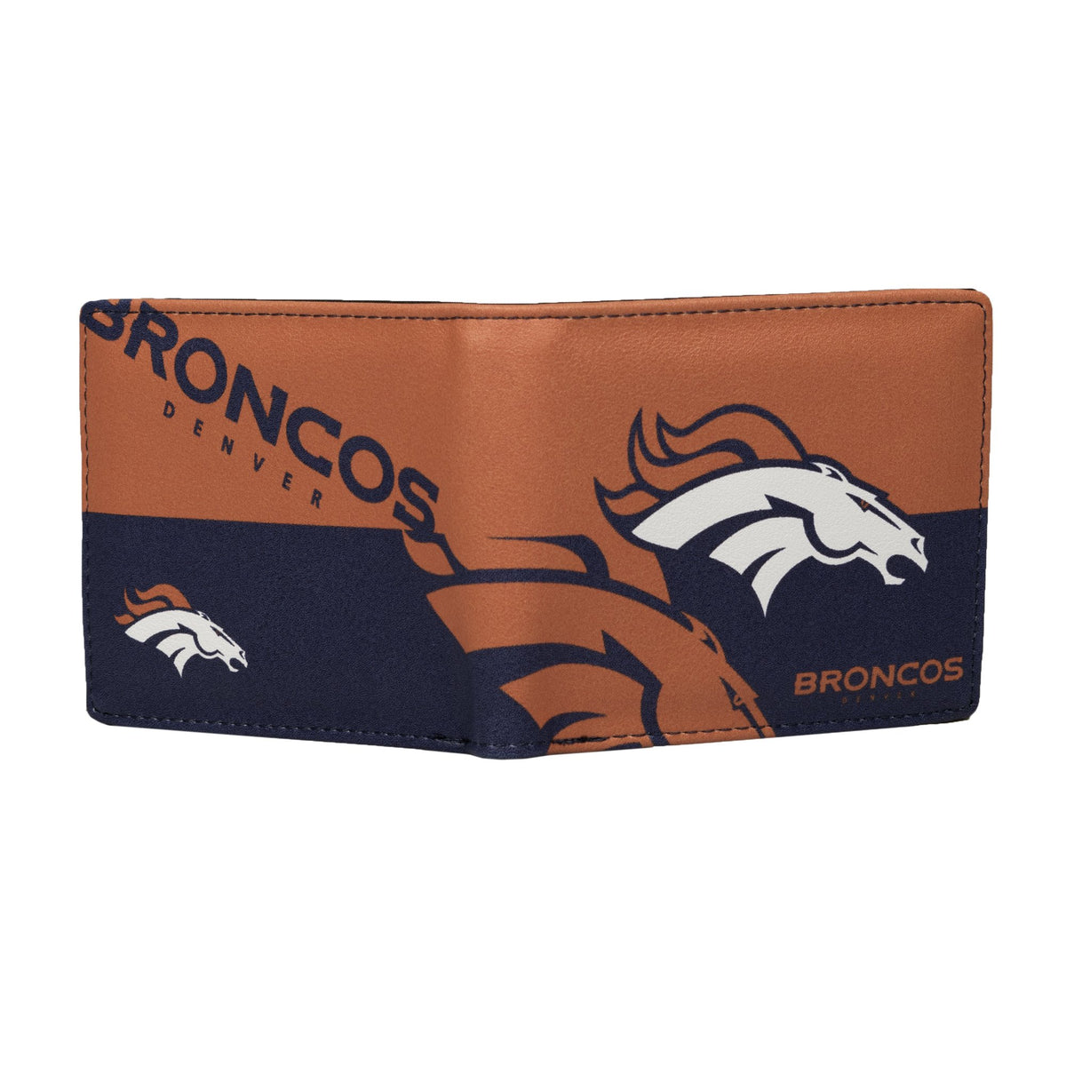 CARTERA DE DOS PLEGABLES CON LOGO DE DENVER BRONCOS