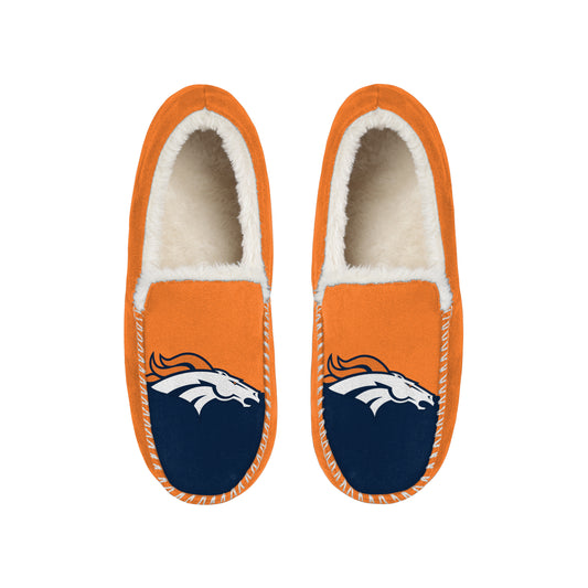 DENVER BRONCOS MEN'S COLOR BLOCK MOCCASINS