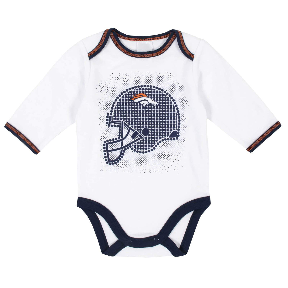 DENVER BRONCOS NEWBORN 3-PIECE FOOTED PAJAMA SET