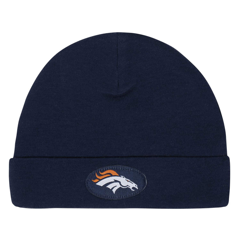 DENVER BRONCOS NEWBORN 3-PIECE FOOTED PAJAMA SET