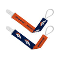 DENVER BRONCOS PACIFIER CLIP SET