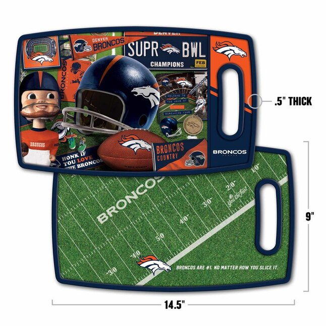 DENVER BRONCOS RETRO CUTTING BOARD