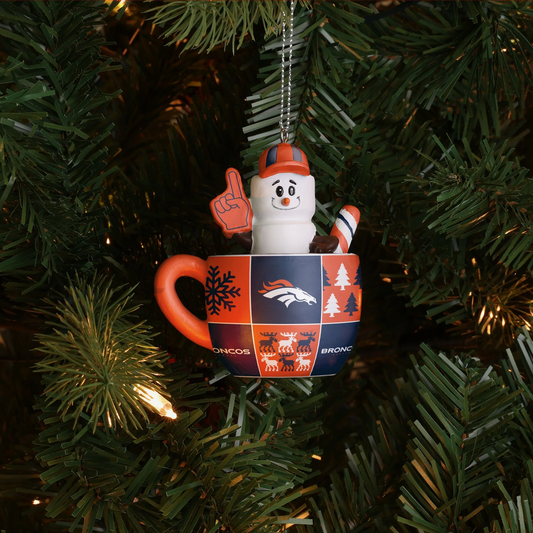 DENVER BRONCOS SMORES MUG CHRISTMAS ORNAMENT