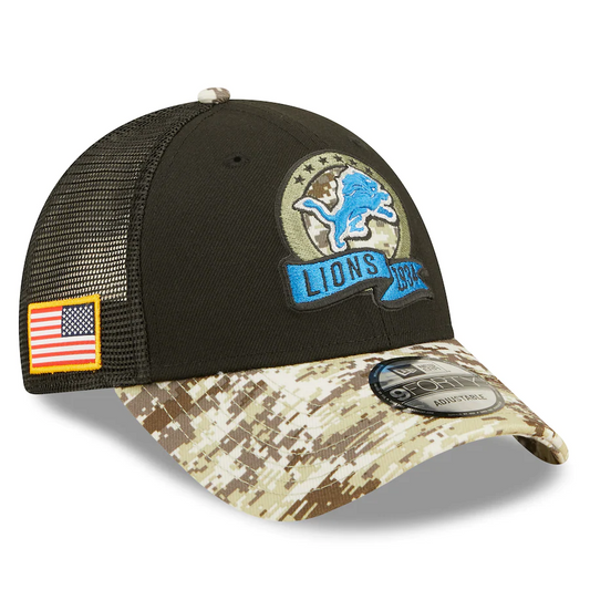 DETROIT LIONS 2022 SALUTE TO SERVICE 9FORTY GORRA DE CAMIONERO AJUSTABLE