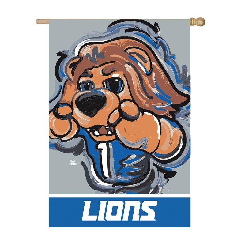 BANDERA DE LA CASA DE ANTE JUSTIN PATTEN DETROIT LIONS