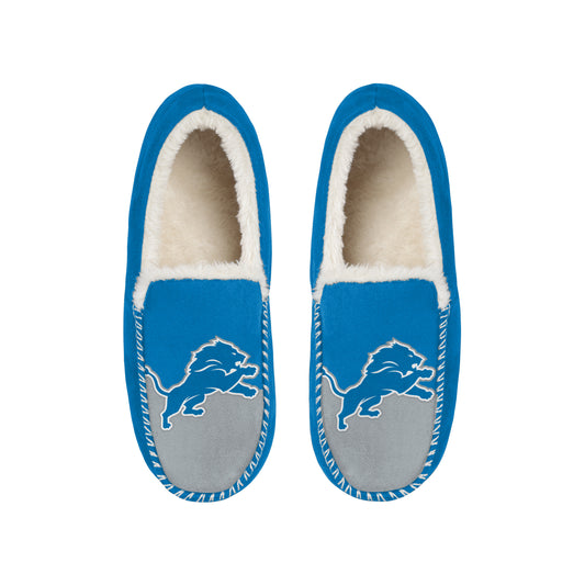 DETROIT LIONS MEN'S COLOR BLOCK MOCCASINS