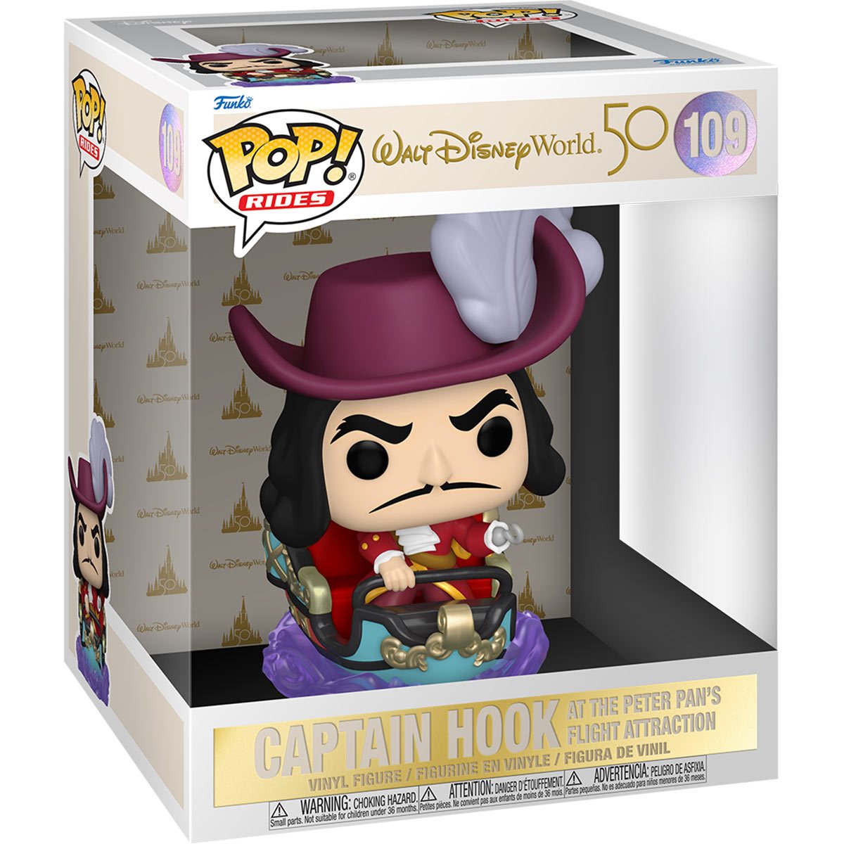 DISNEYLAND RIDES: CAPTAIN HOOK AT THE PETER PAN'S FLIGHT ATTRACTION FUNKO POP VINYL