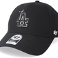 LOS ANGELES DODGERS ADJUSTABLE 47 BRAND CLEAN UP HAT - BLACK/ WHITE