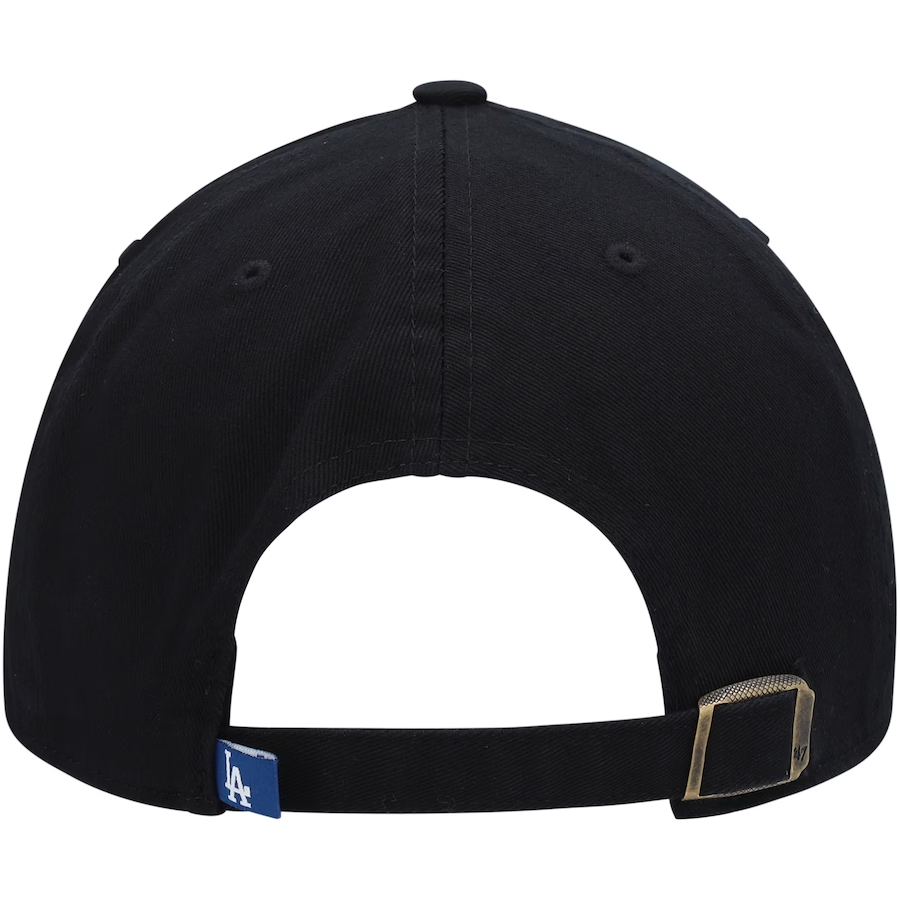 LOS ANGELES DODGERS ADJUSTABLE 47 BRAND CLEAN UP HAT - BLACK/ WHITE