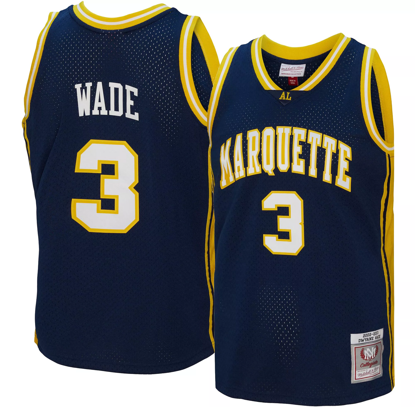 DWAYNE WADE MEN'S MARQUETTE GOLDEN EAGLES MITCHELL & NESS SWINGMAN JERSEY