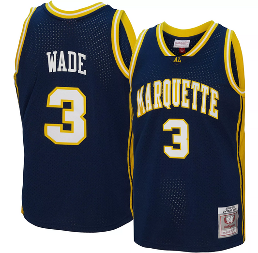 DWAYNE WADE MEN'S MARQUETTE GOLDEN EAGLES MITCHELL & NESS SWINGMAN JERSEY