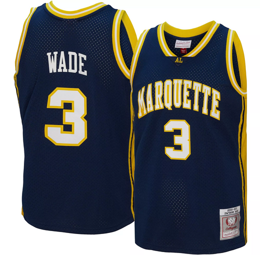 JERSEY DWAYNE WADE MARQUETTE GOLDEN EAGLES MITCHELL &amp; NESS SWINGMAN PARA HOMBRE