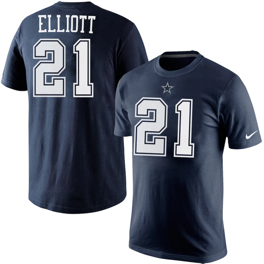 DALLAS COWBOYS MEN'S EZEKIEL ELLIOTT NAME & NUMBER TEE